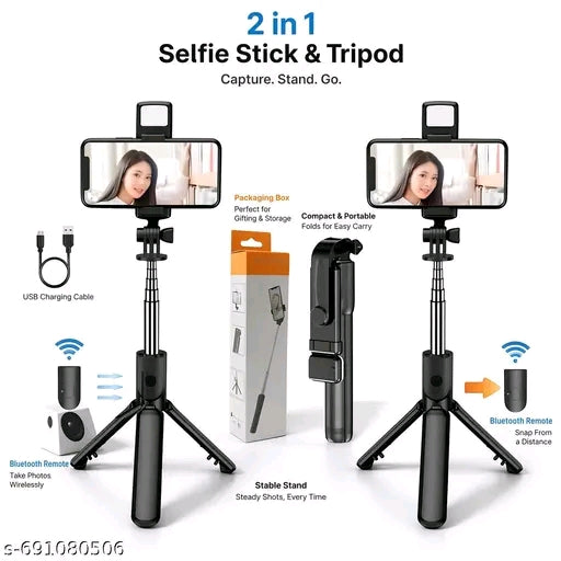 2 in 1 selfie stick