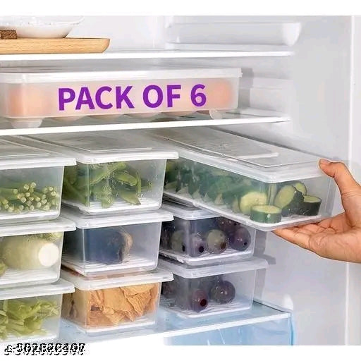 Fridge storage containers pack of 6