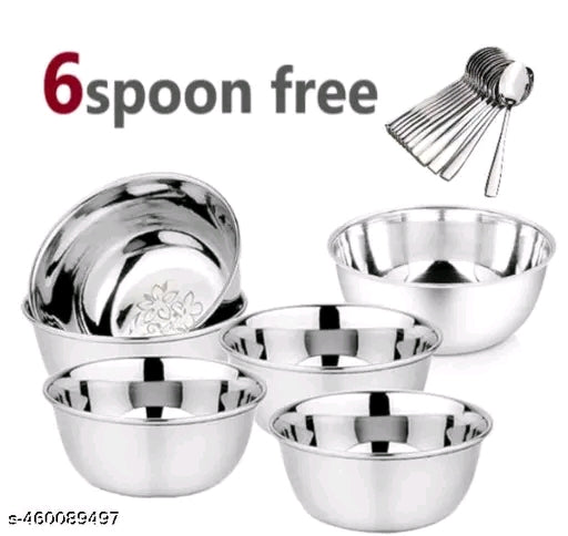 Stainless steel bowl ans spoon set free