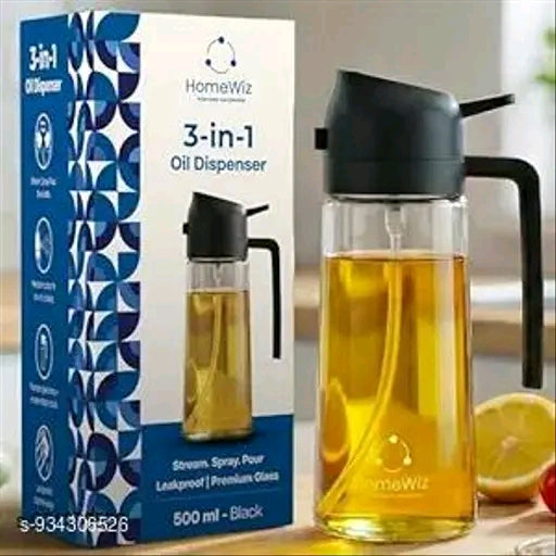 Glass oil dispenser and sprayer bottle 500ml